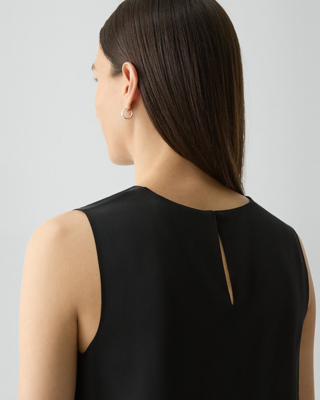Sleeveless Silk Georgette Shell Top