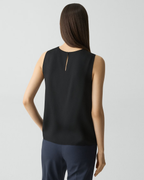 Sleeveless Silk Georgette Shell Top