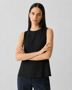 Sleeveless Silk Georgette Shell Top