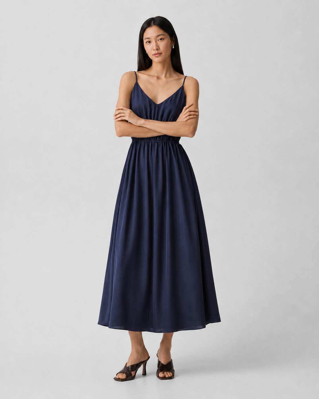 Belted Flared Shirt Dress