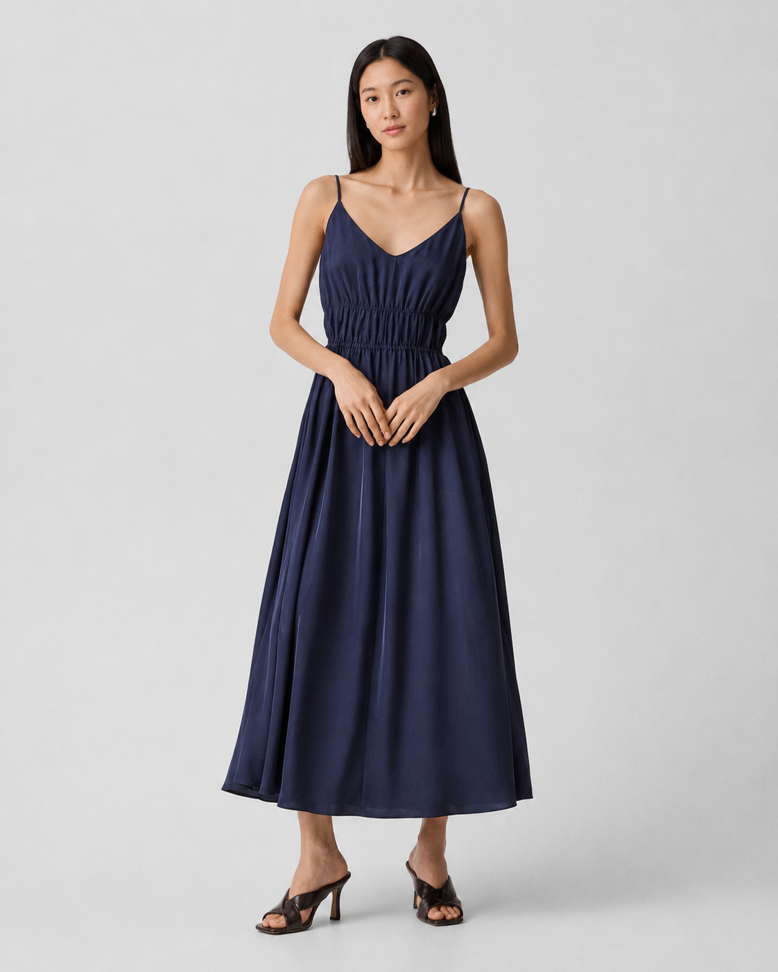 Belted Flared Shirt Dress