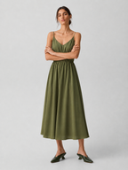 Belted Flared Shirt Dress