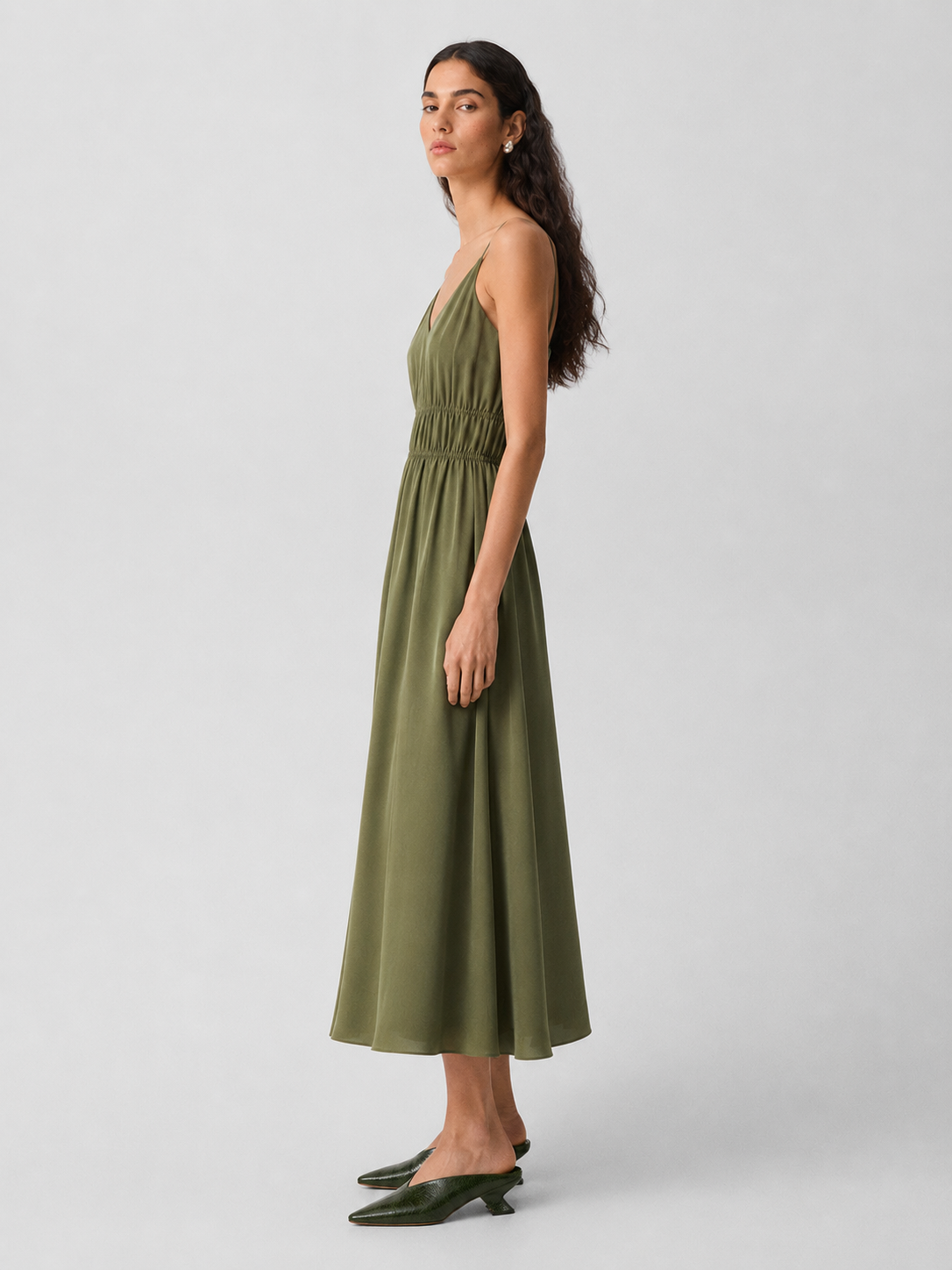 Belted Flared Shirt Dress
