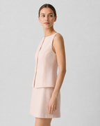 Sleeveless Boat-Neck A-Line Mini Dress