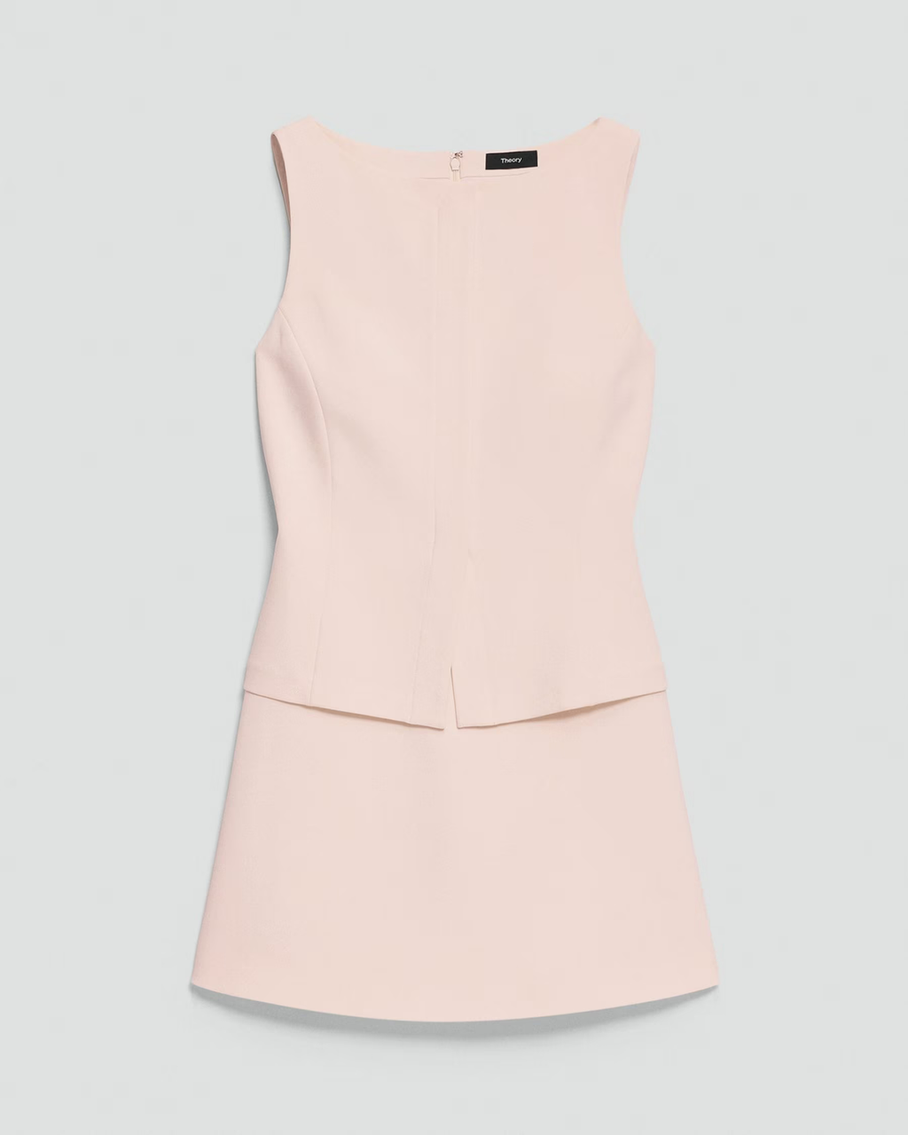 Sleeveless Boat-Neck A-Line Mini Dress