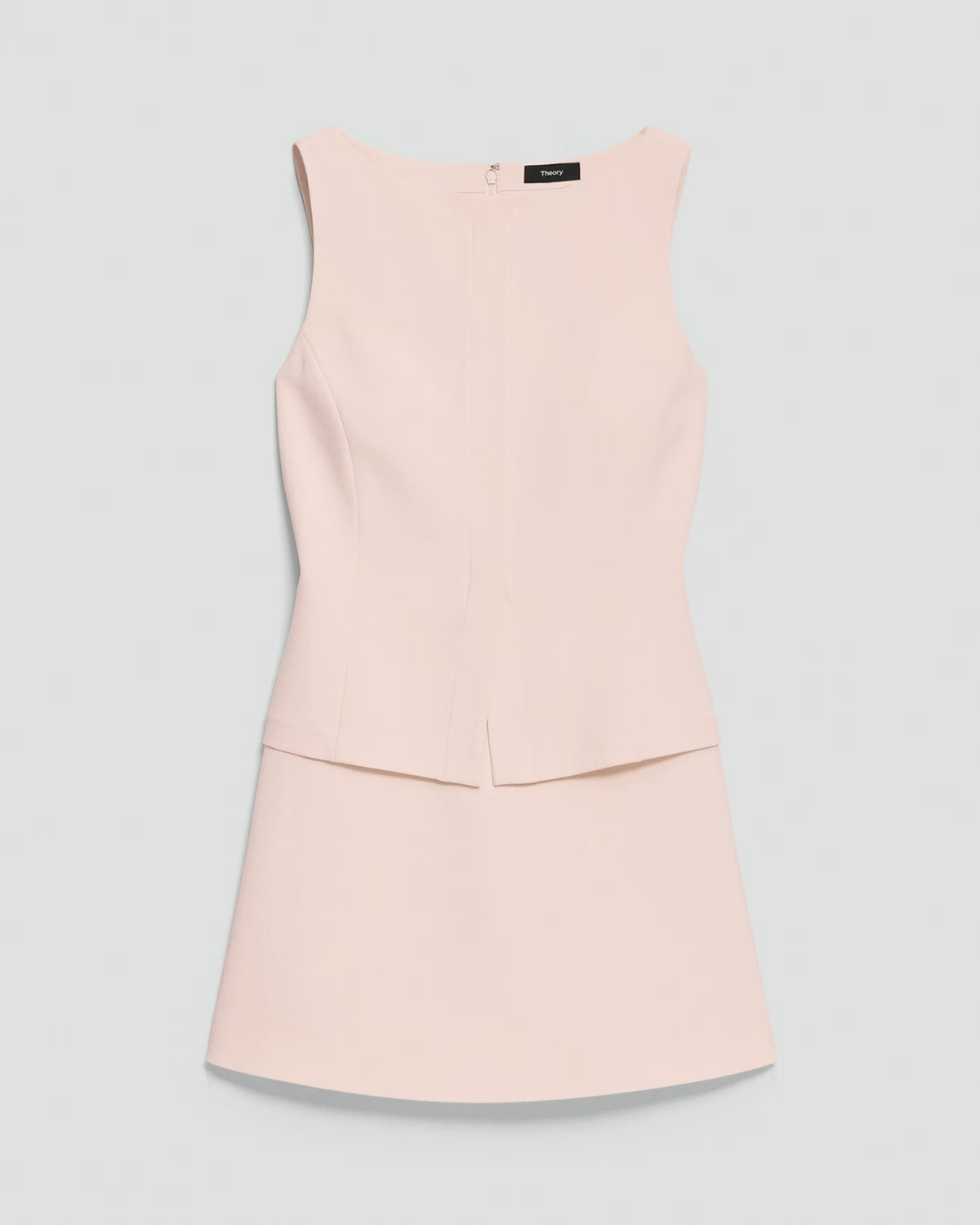 Sleeveless Boat-Neck A-Line Mini Dress