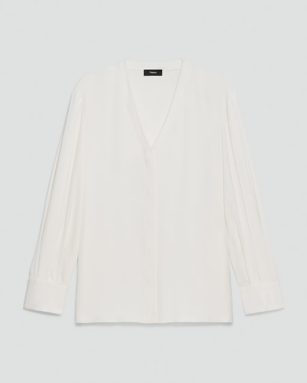 Relaxed V-Neck Silk Georgette Blouse
