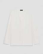 Relaxed V-Neck Silk Georgette Blouse