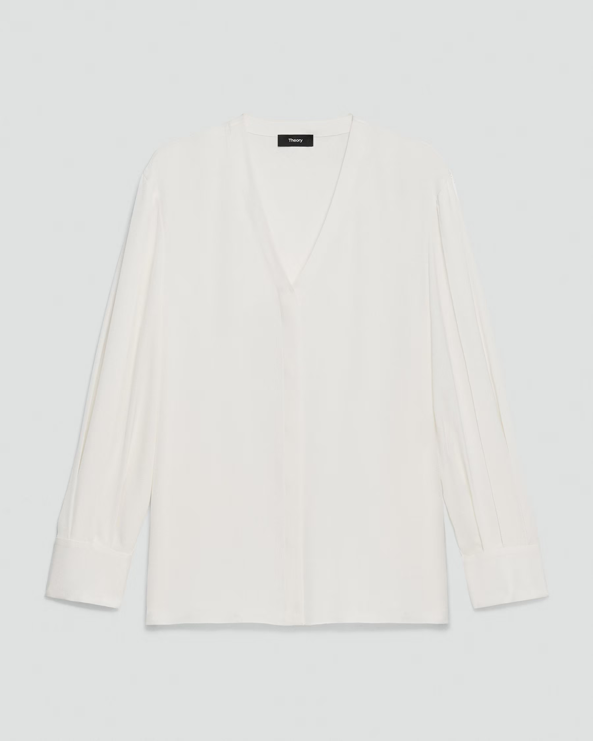Relaxed V-Neck Silk Georgette Blouse