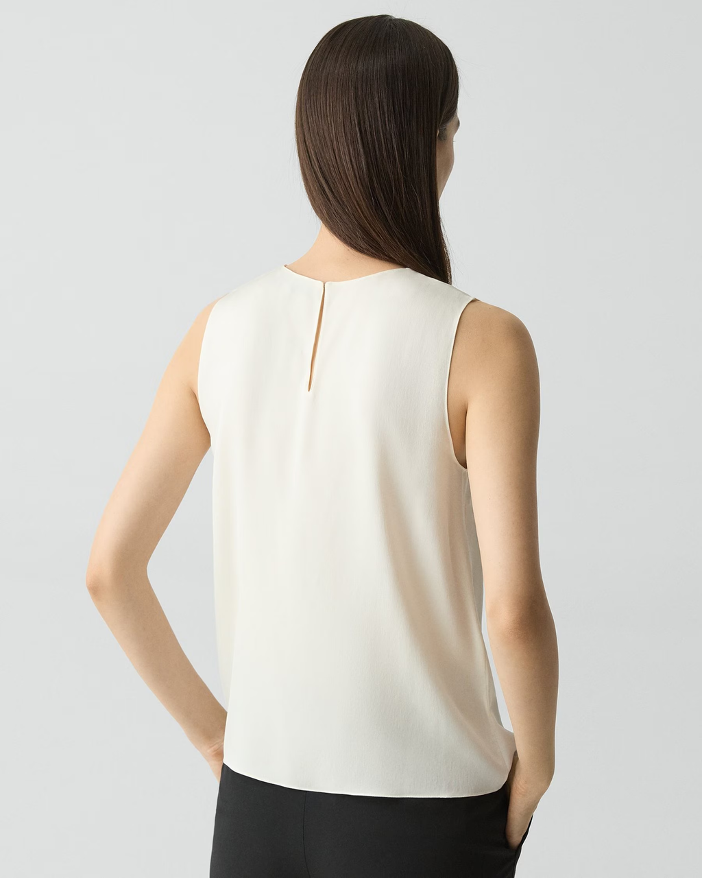 Sleeveless Silk Georgette Shell Top